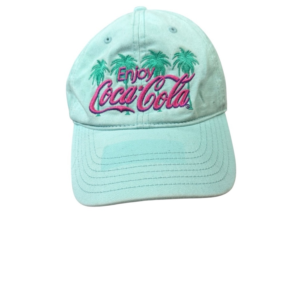 Coca Cola Seafoam Green Hat with Pink Logo